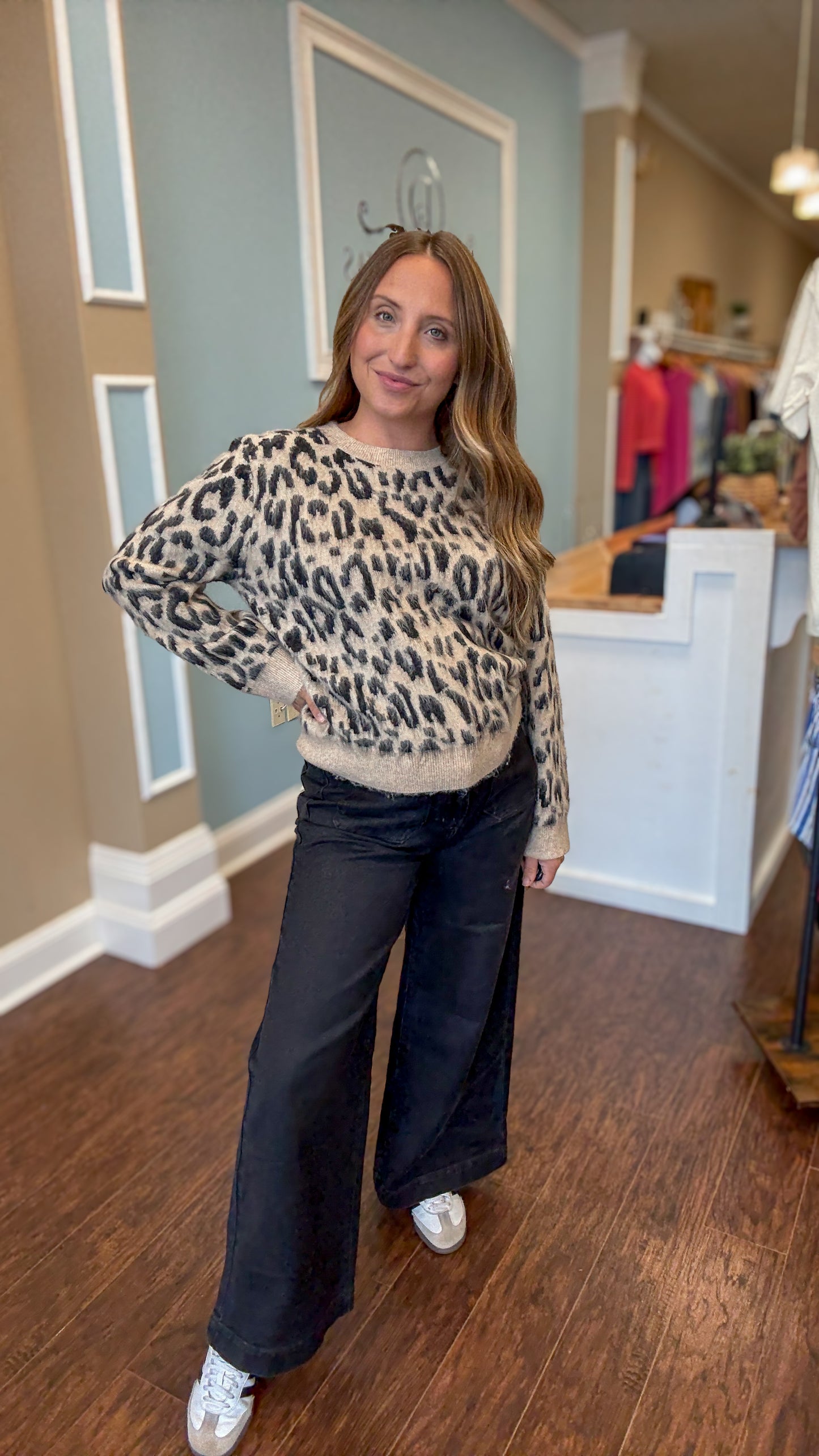 Snow Leopard Mina Sweater