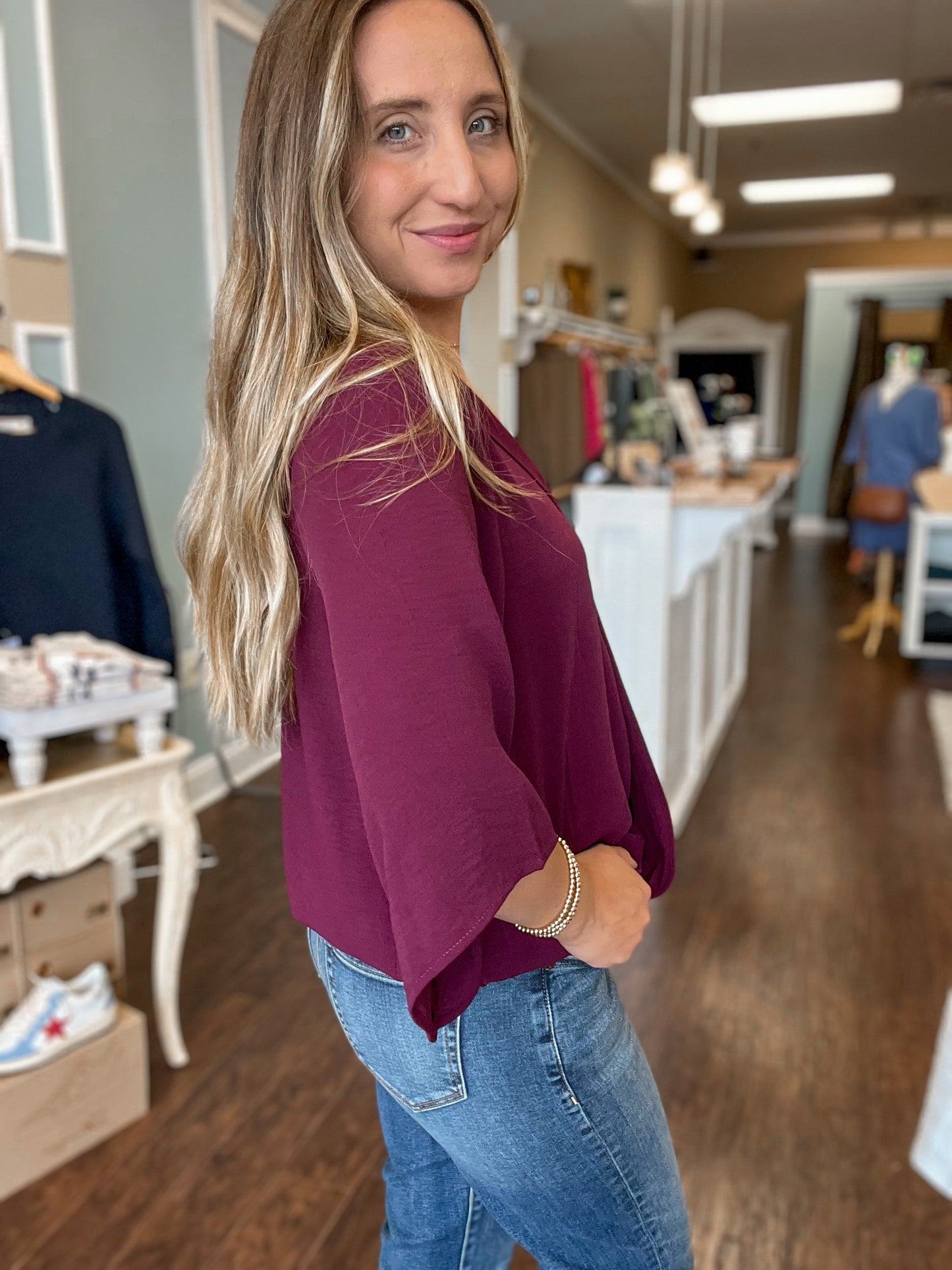 Magenta Bell Top