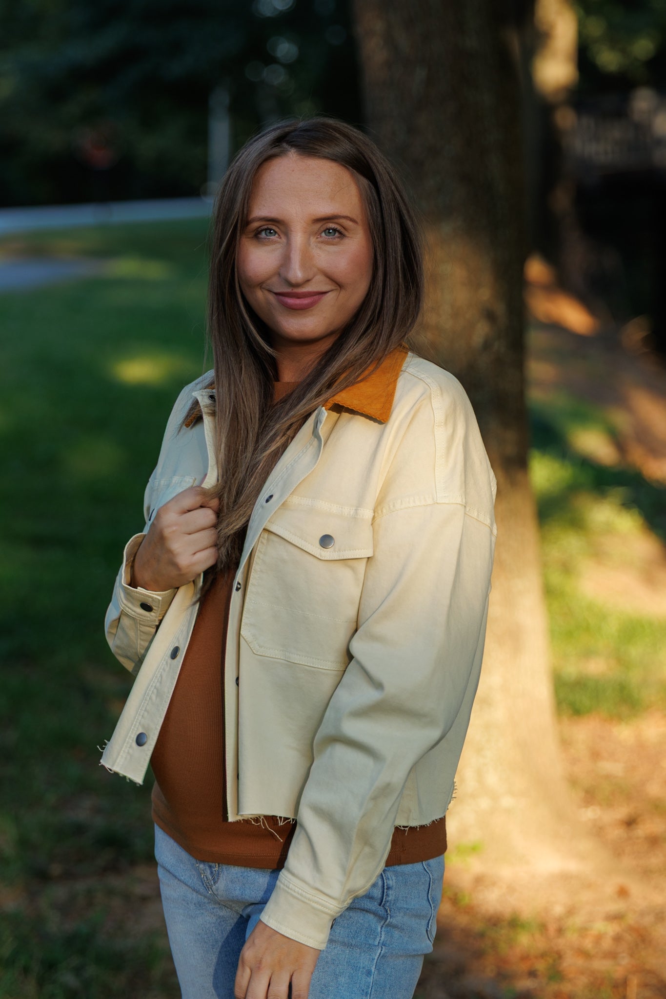 Cashew Cropped Gina Jacket