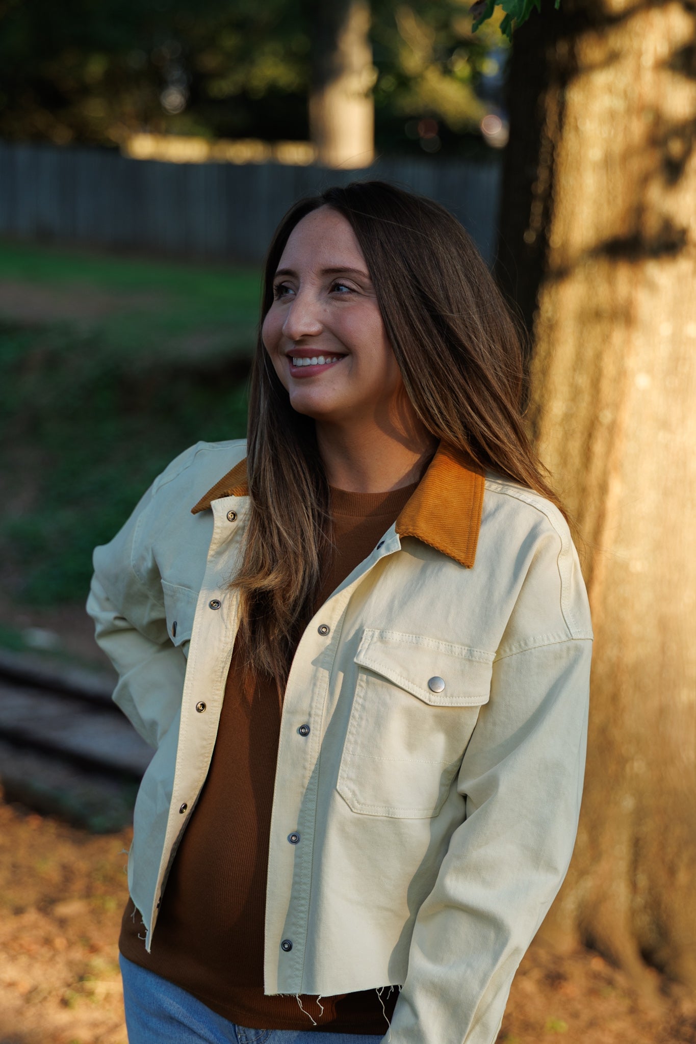 Cashew Cropped Gina Jacket