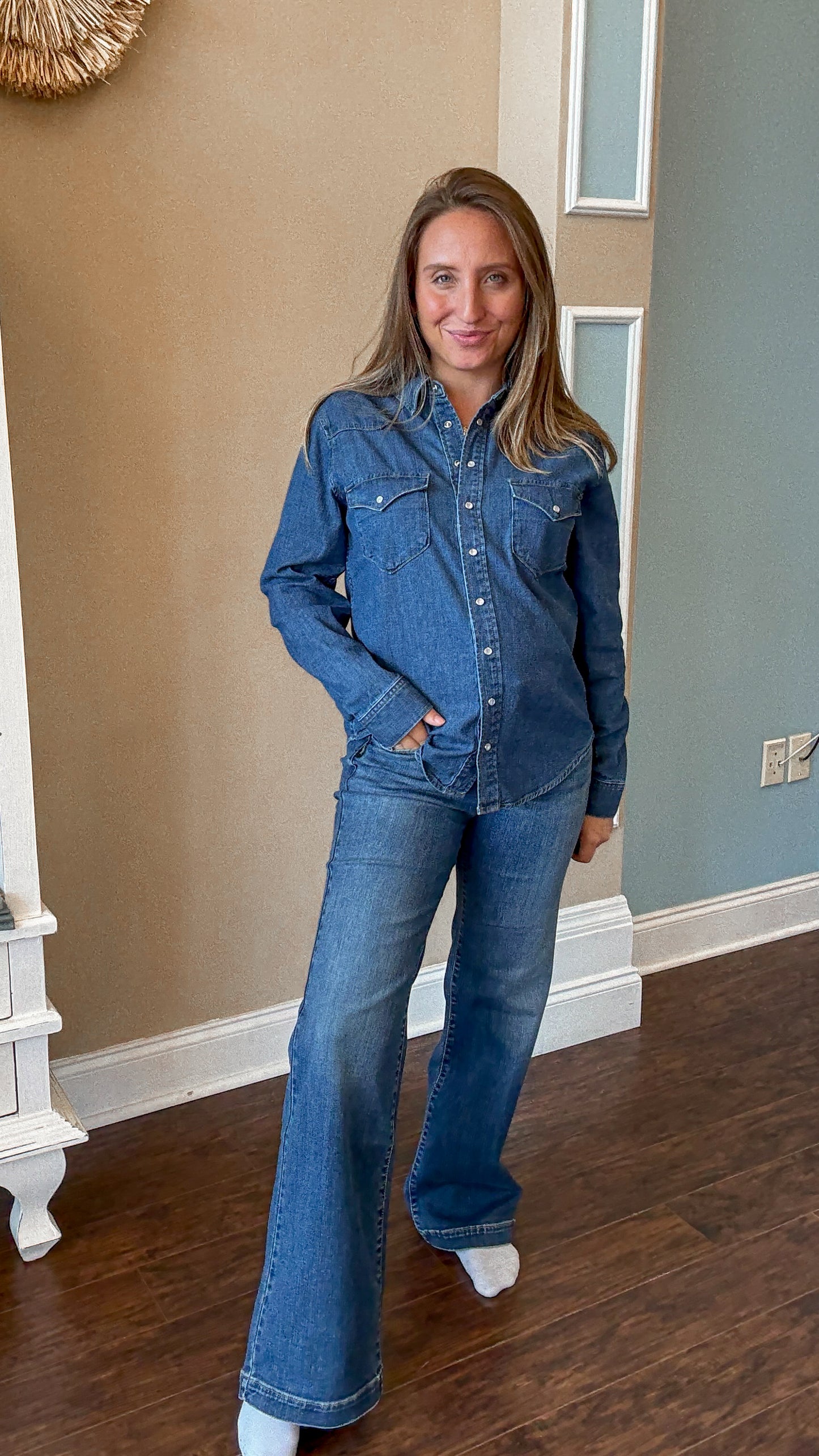 Canary Denim Western Shirt