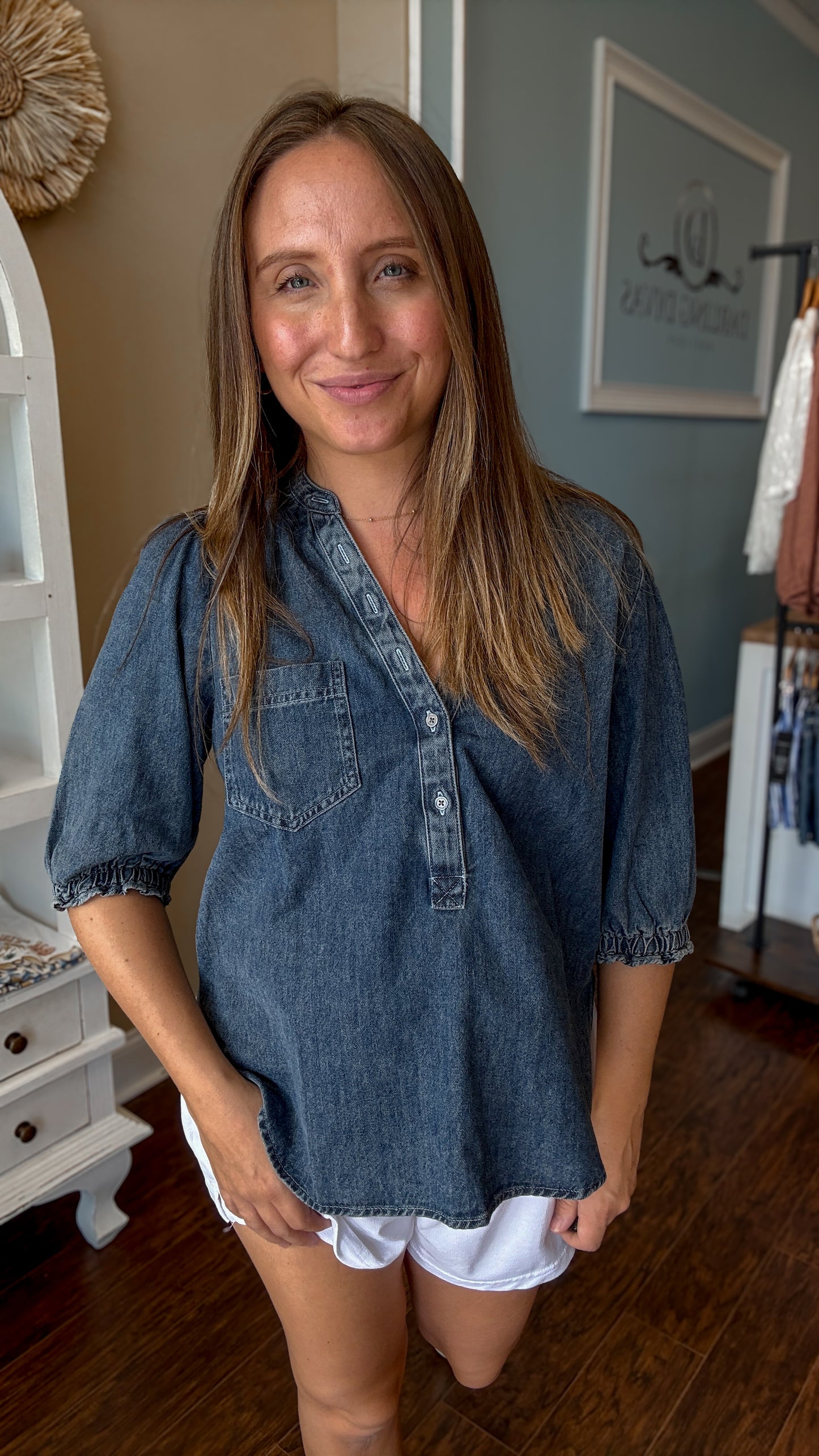 Independence Blue Sidney Top