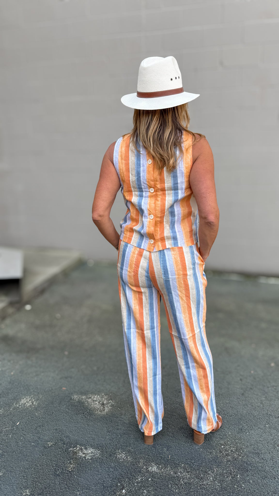 Multi Stripe Shell Top