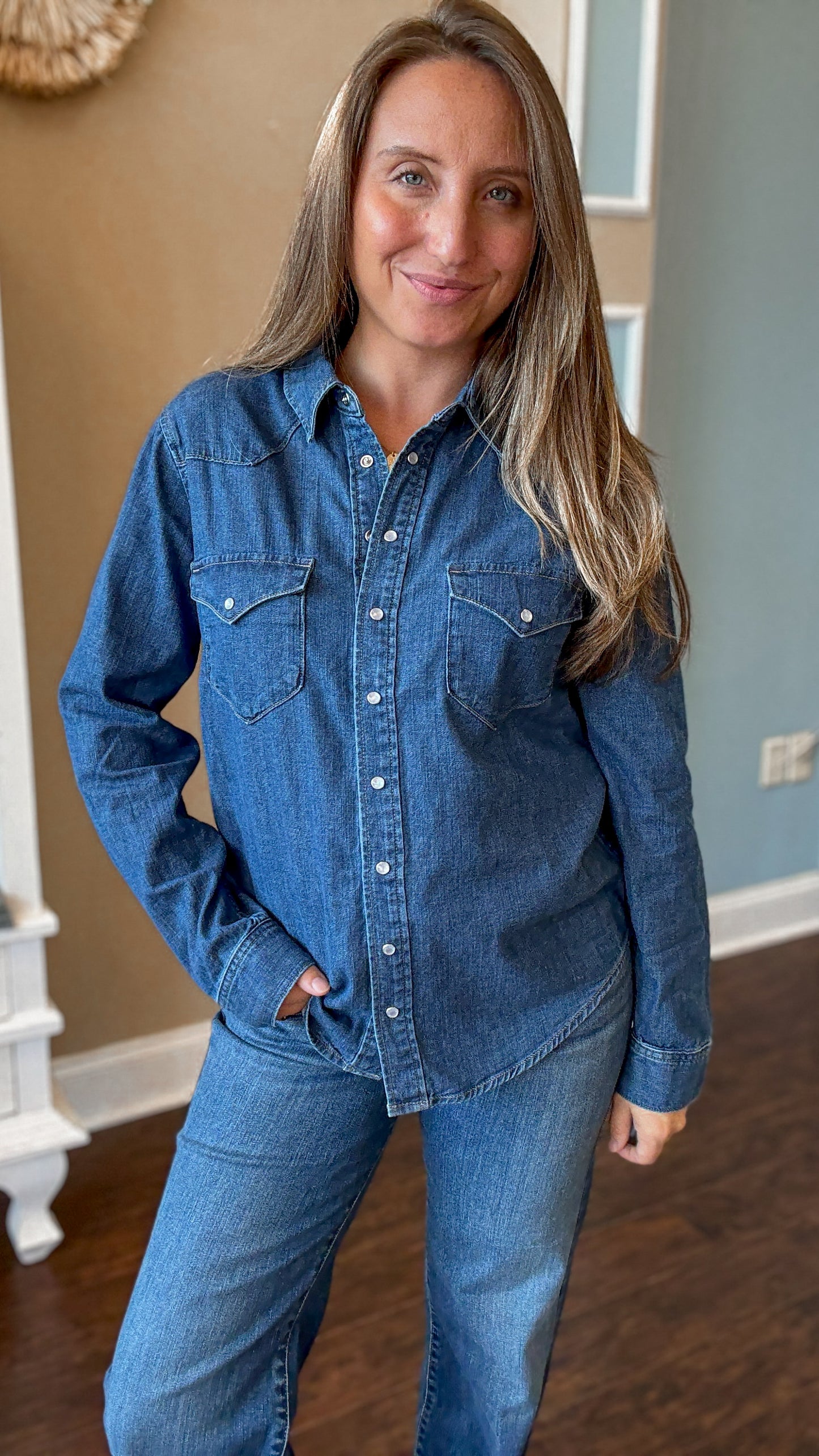 Canary Denim Western Shirt