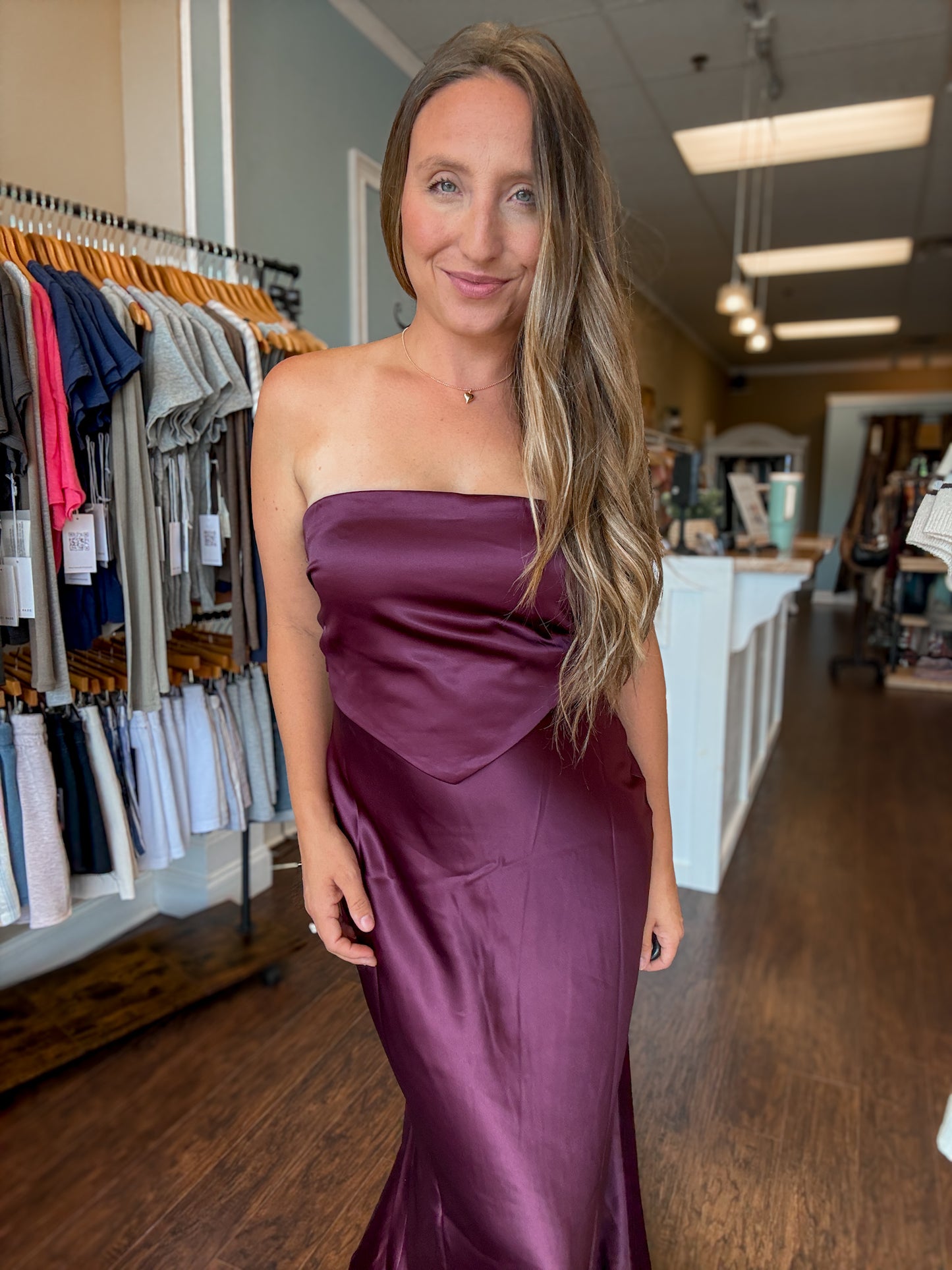Deep Fig Elaia Dress