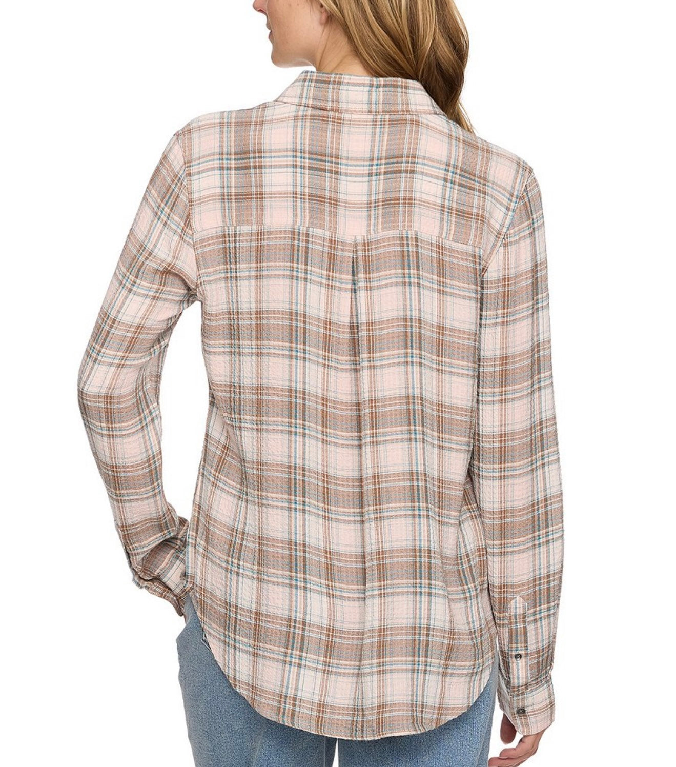 Sage/Pink Leetonia Boyfriend Shirt