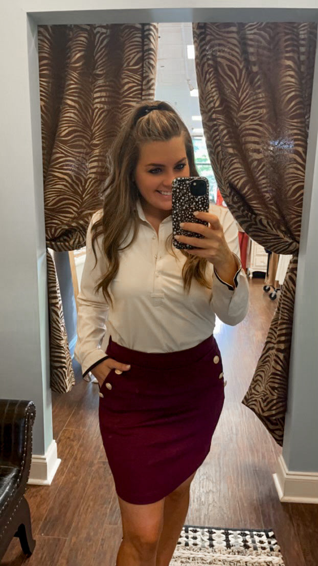 Wine Ponti Skirt