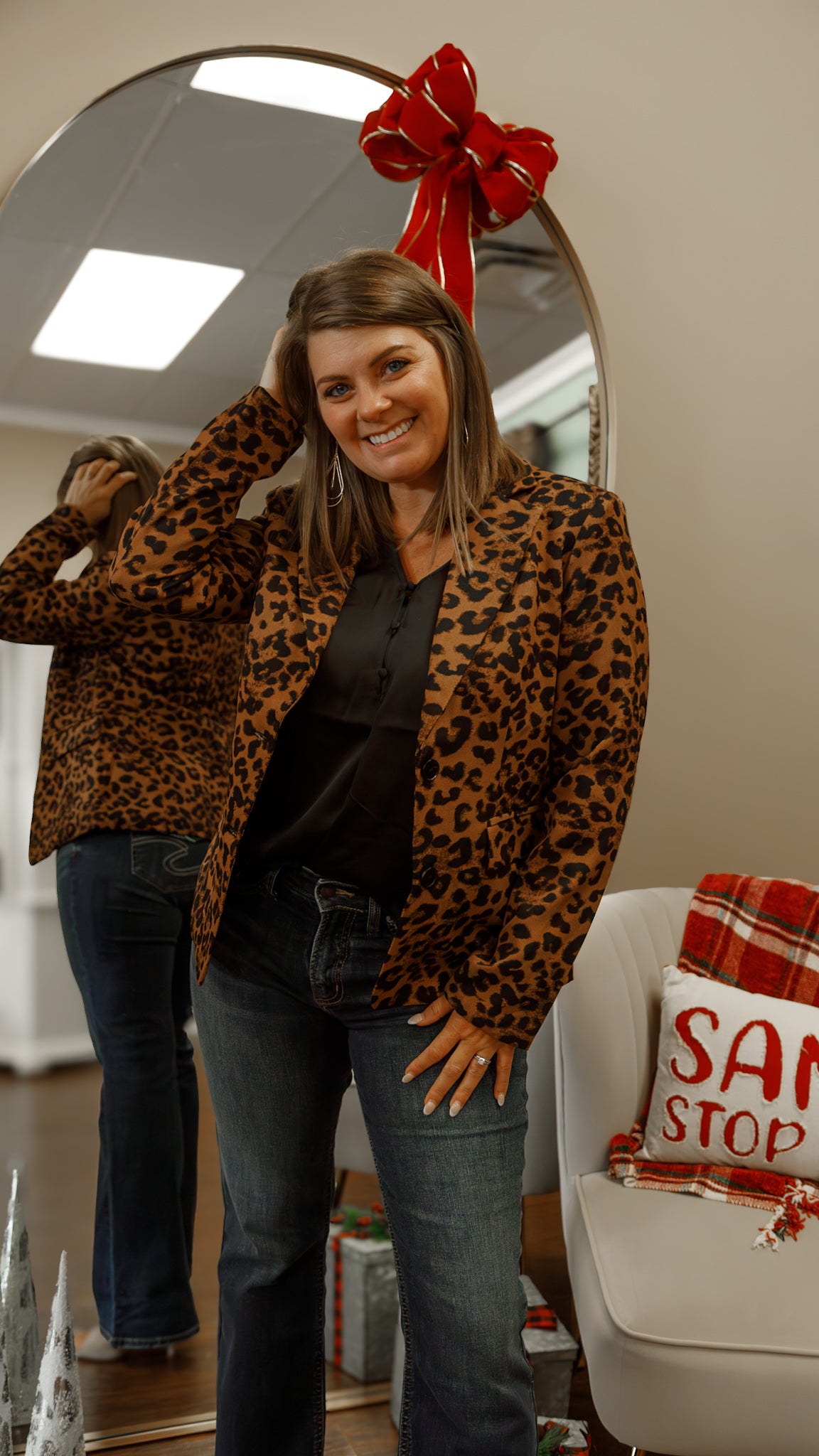 Leopard Print Blazer