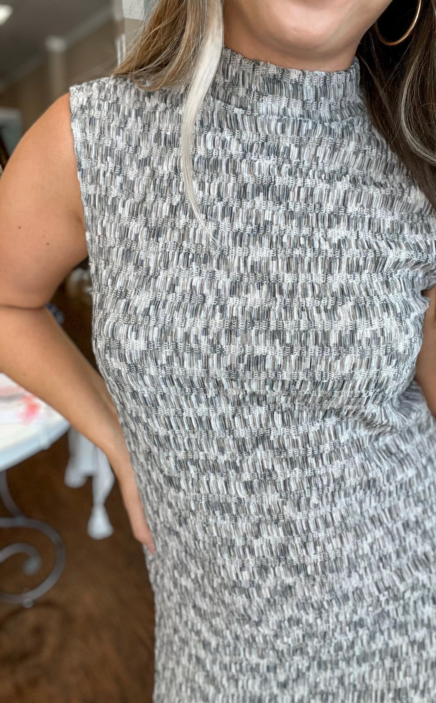 Textured Midi Dress