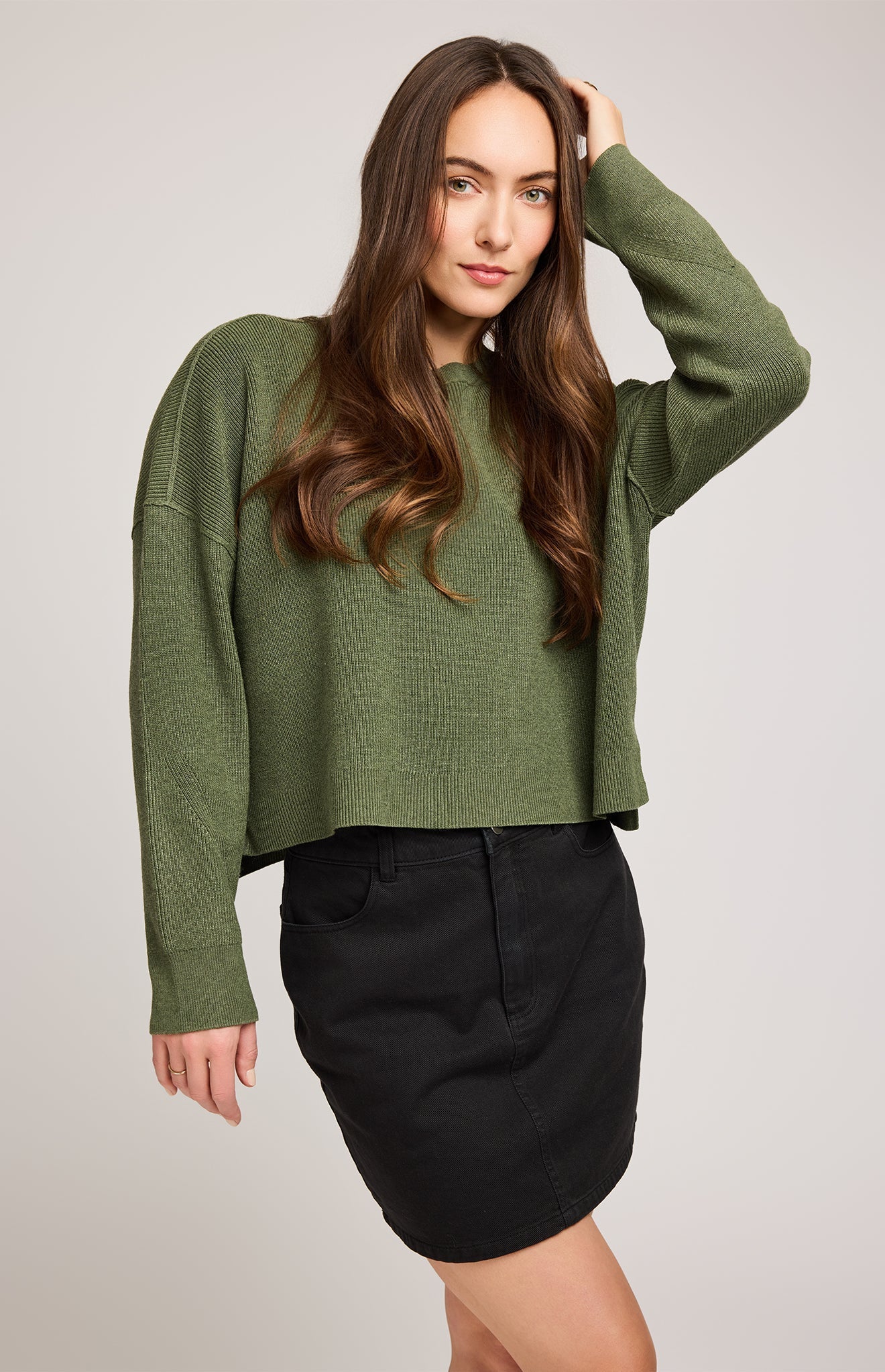 Heather Ivy Green Echo Sweater