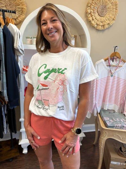 Capri Vintage White Tee
