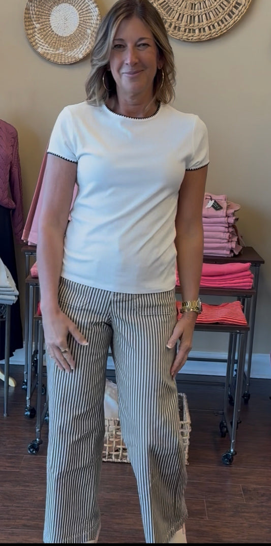 White with Black Zuma Top