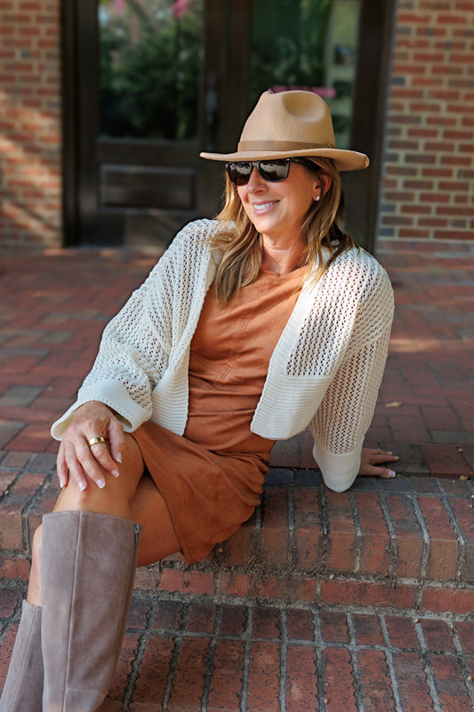 Ivory Open Knit Sweater