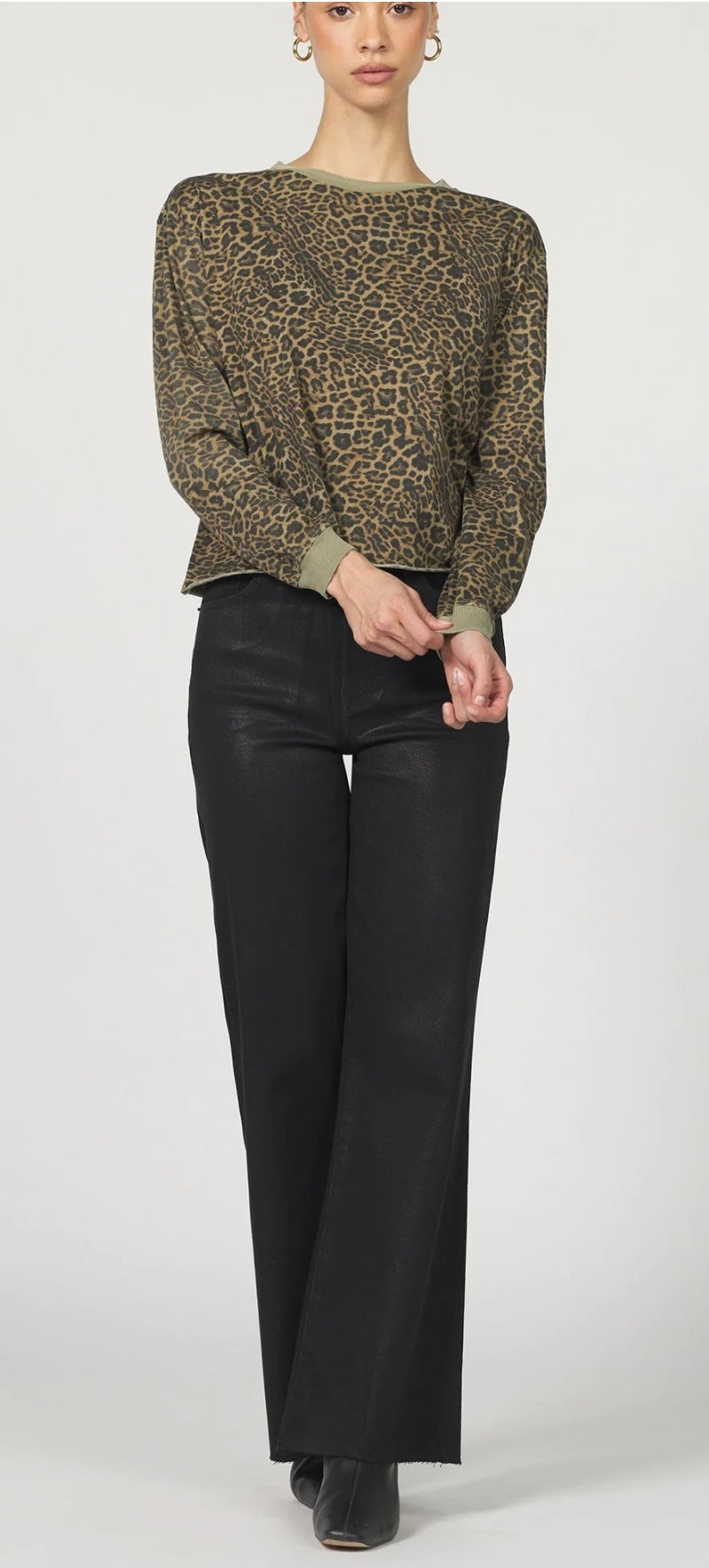 Vetiver Leopard L/S Top