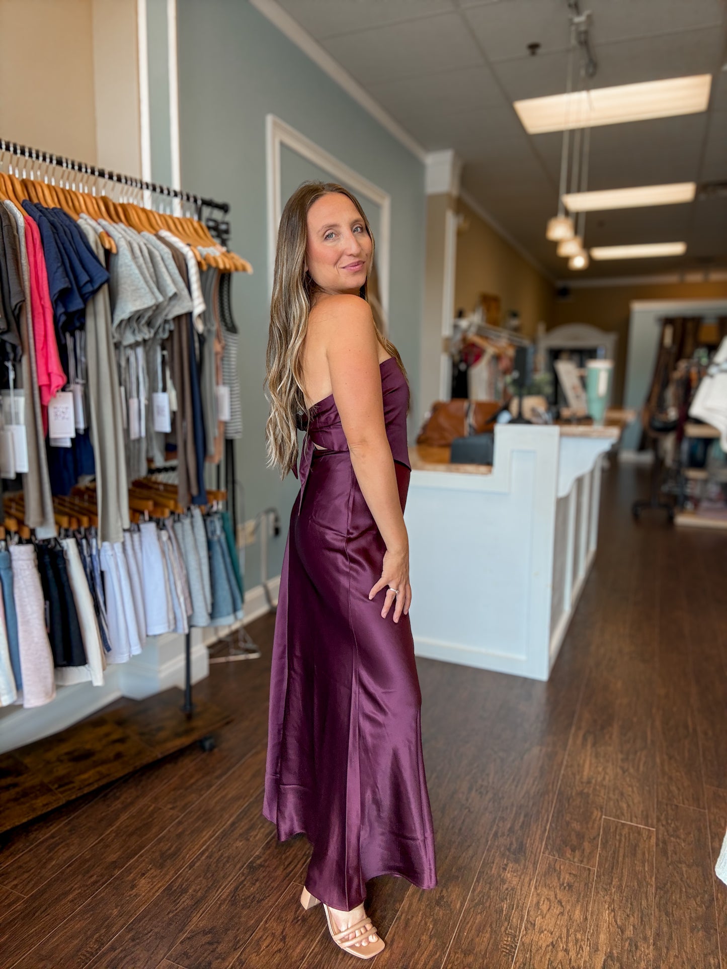 Deep Fig Elaia Dress