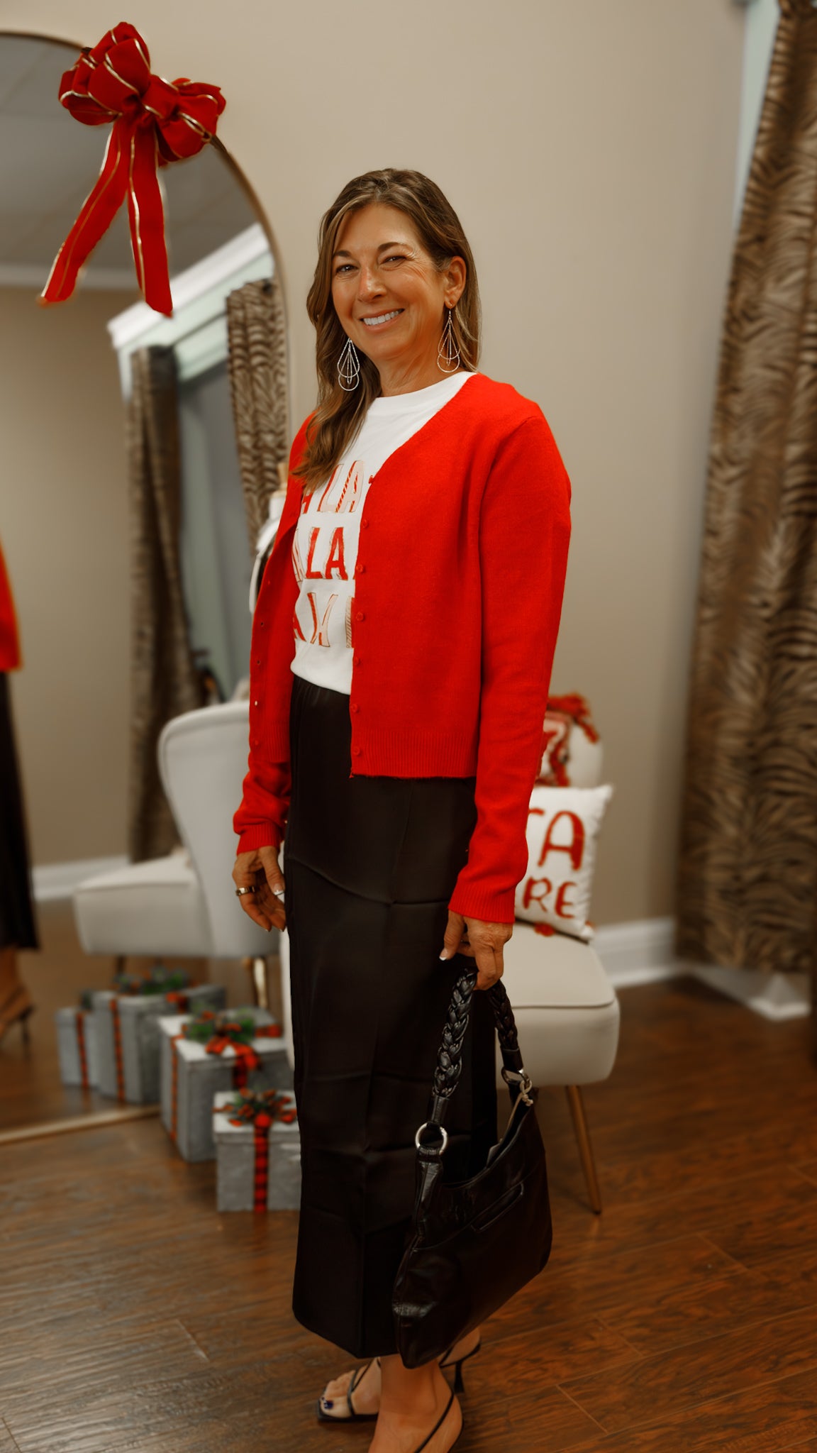 Festive Red Medina Cardigan