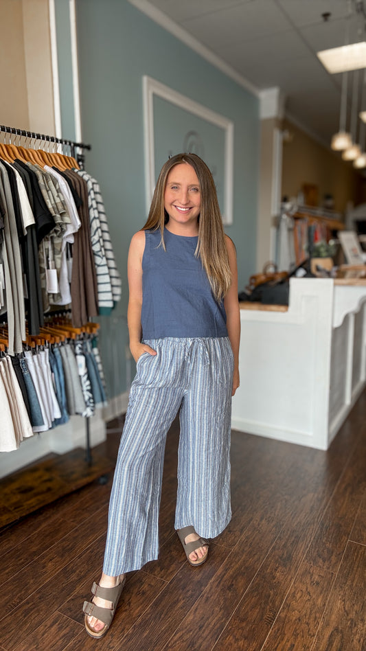 Indigo Perfect Striped Pant