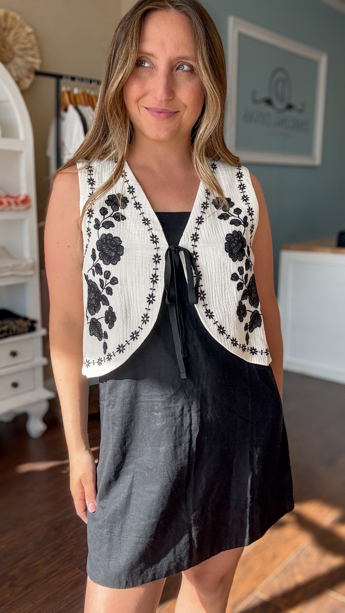Ivory Embroidered Vest