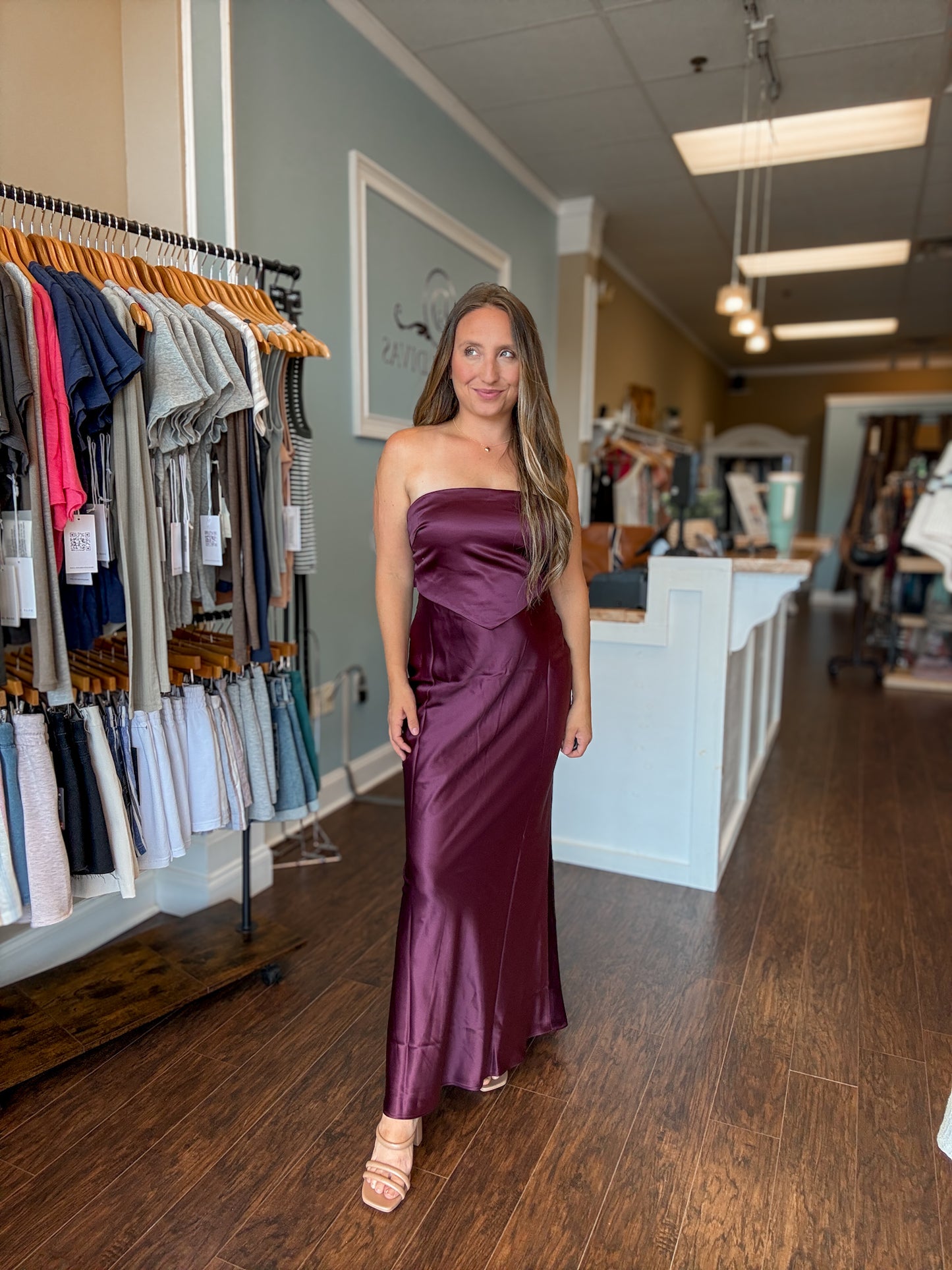 Deep Fig Elaia Dress