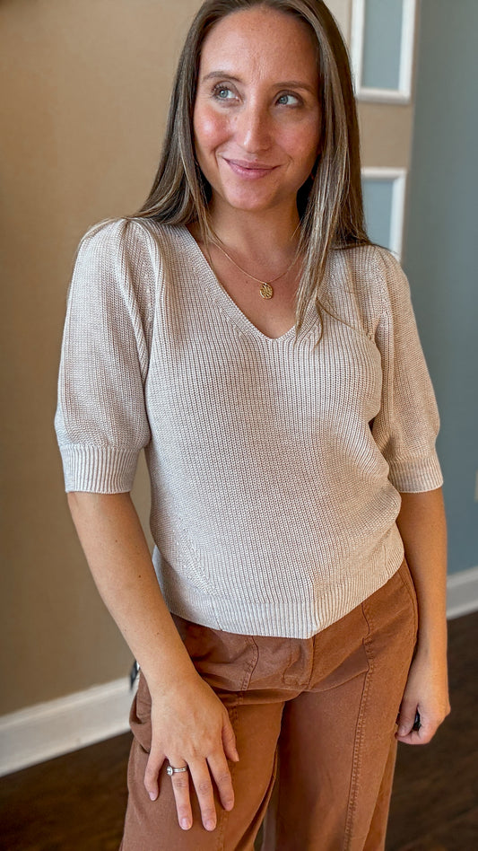 Short Sleeved Phoebe Sweater