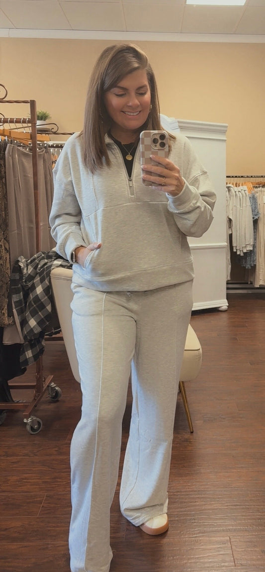 Grey Heather Super Soft Half Zip