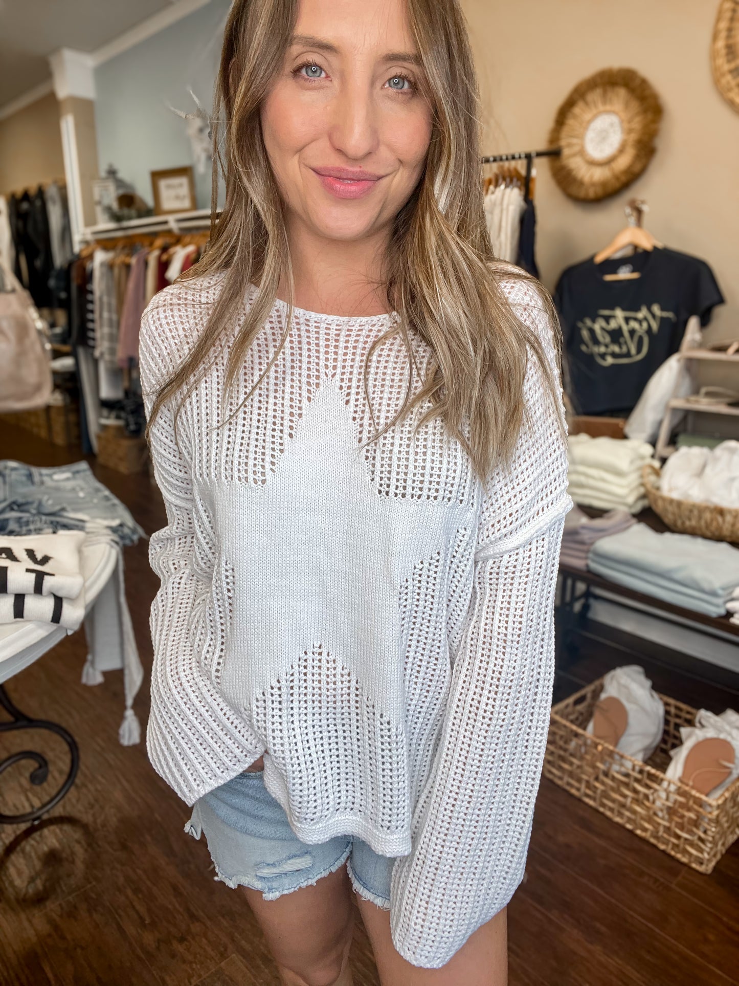 Star Crochet Sweater