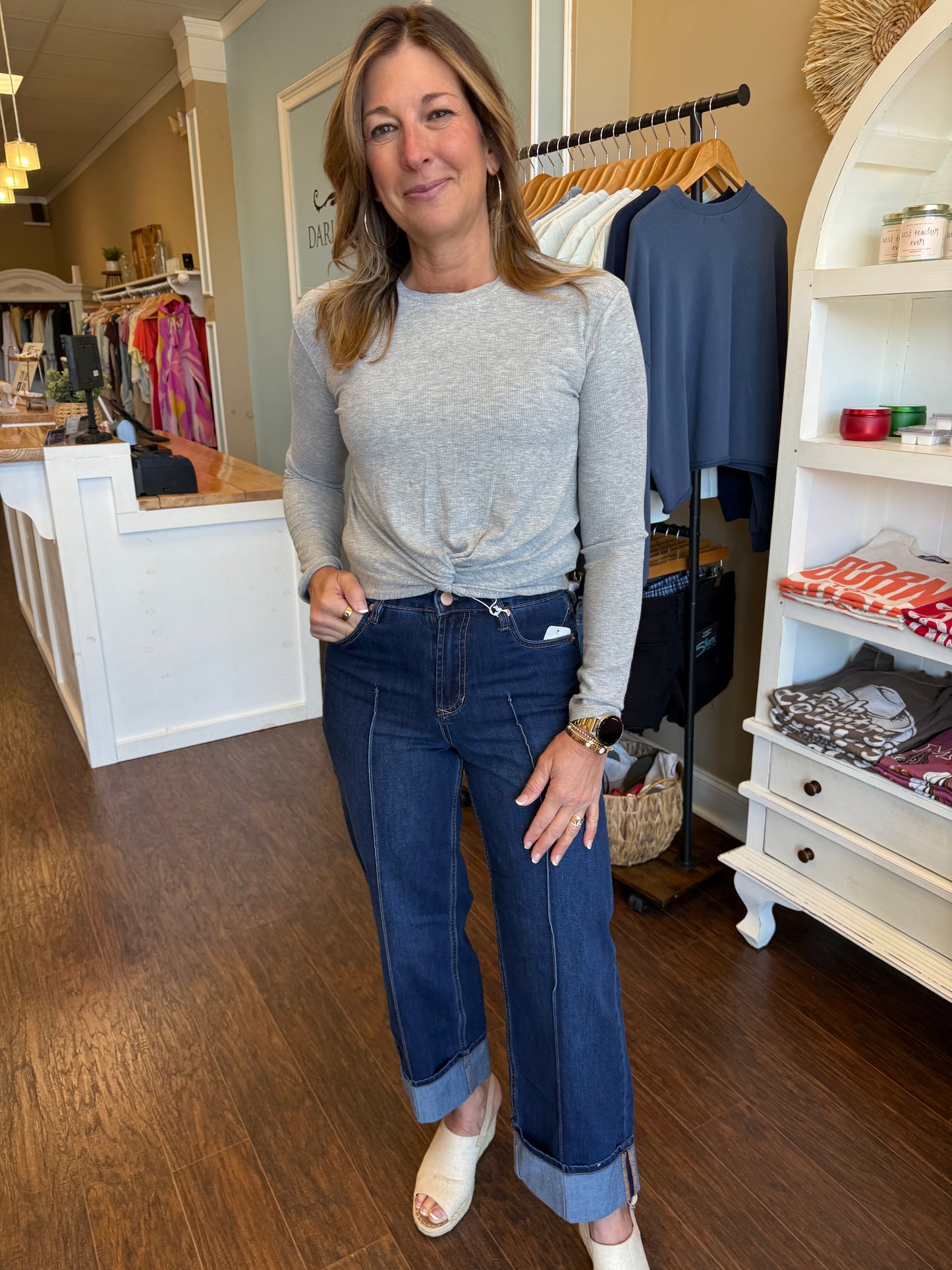 Heather Grey Azur Long Sleeve Top