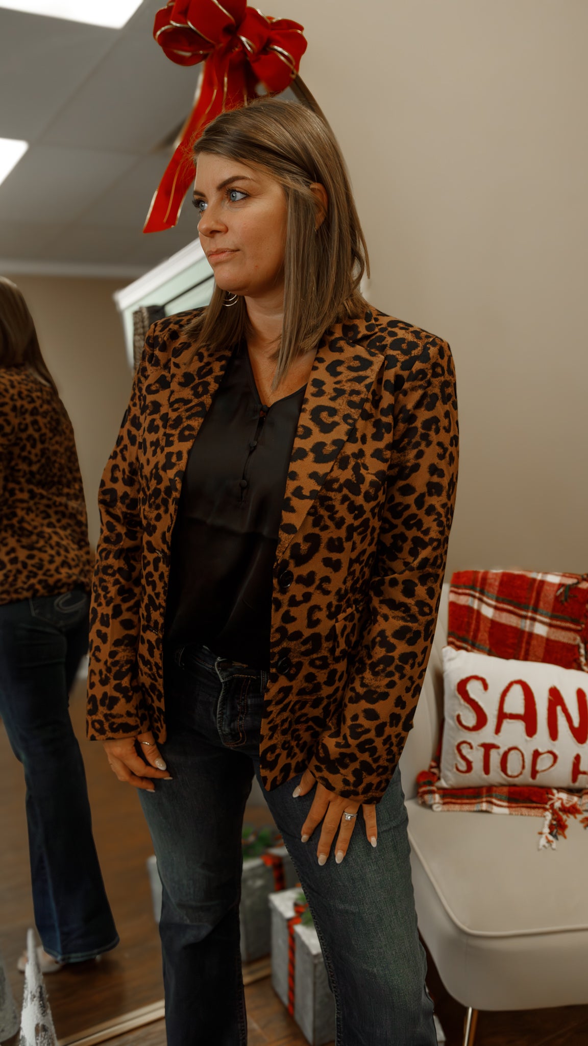 Leopard Print Blazer