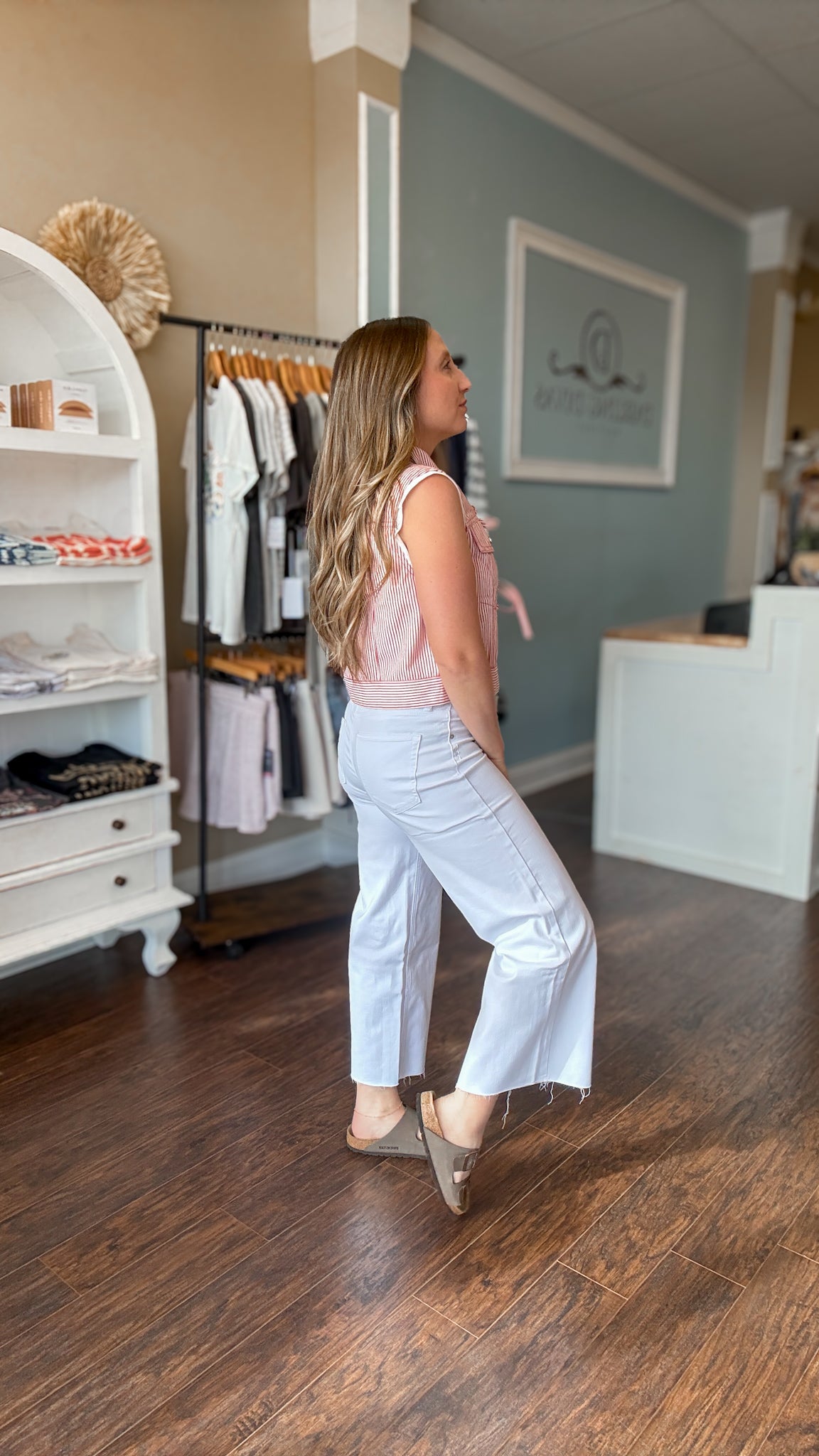 White Suki Wide Leg Crop