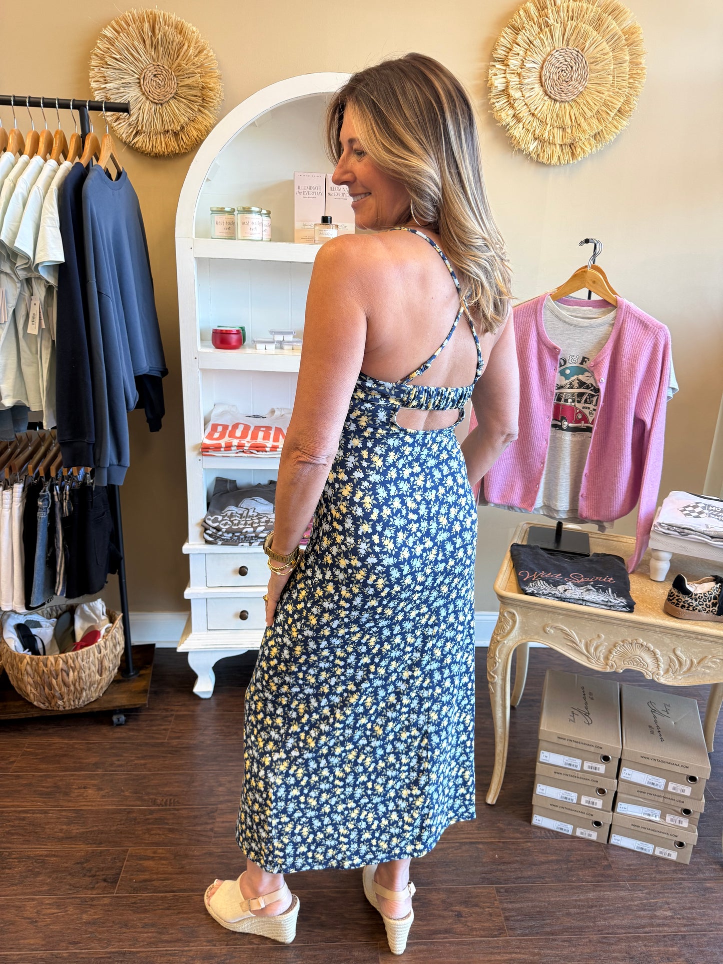 Chiara Idra Ditsy Midi Dress