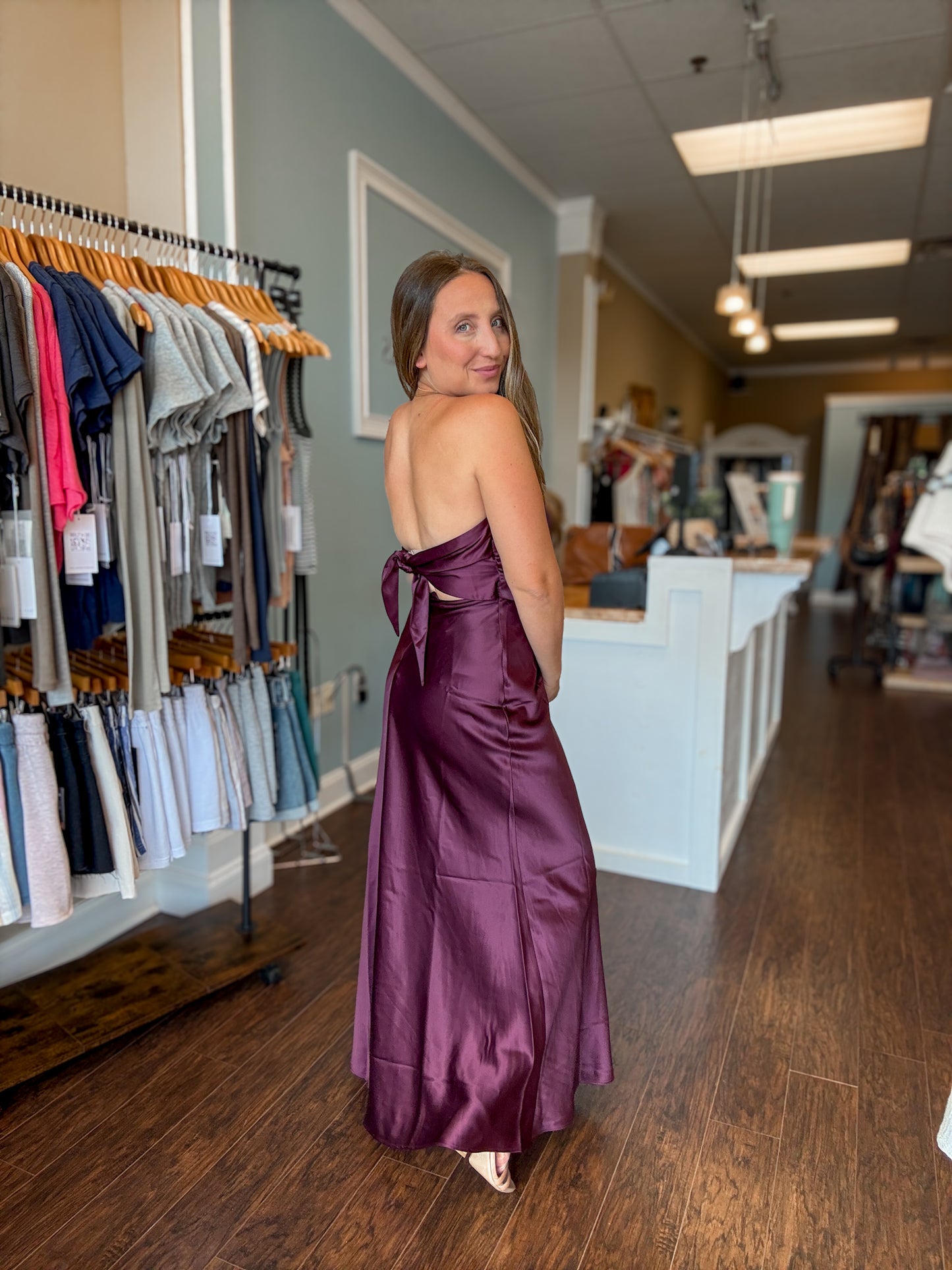 Deep Fig Elaia Dress