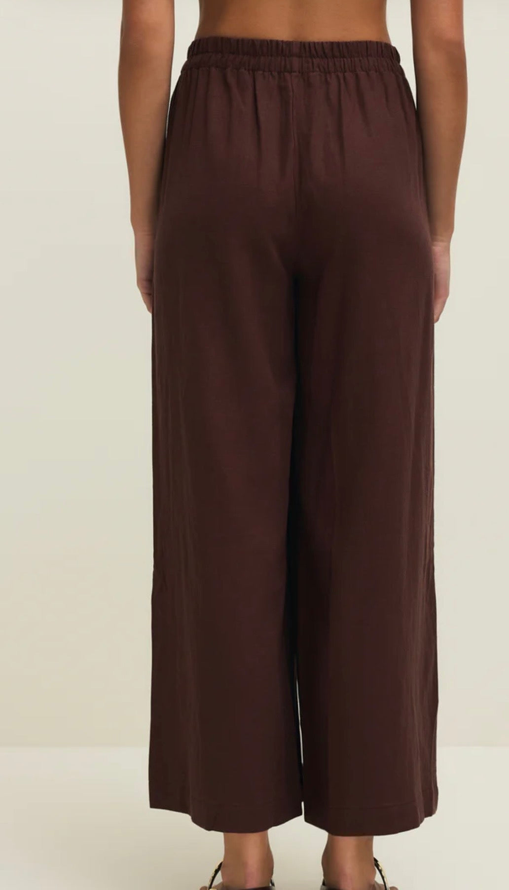 Chocolate Cherry Scout Linen Pant