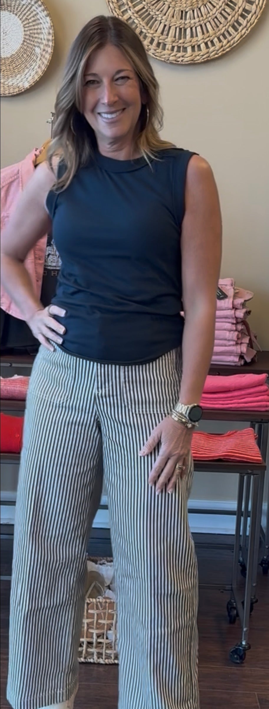 Cream and Black Bristol Pant