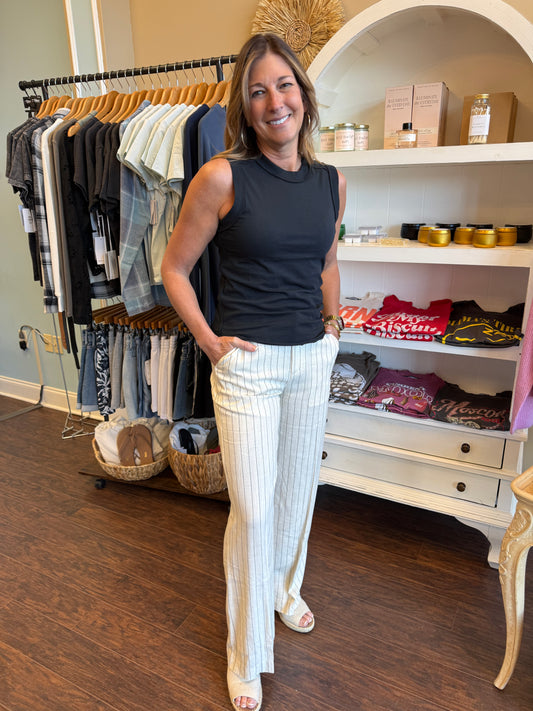 Creamy Black Brandy Pant