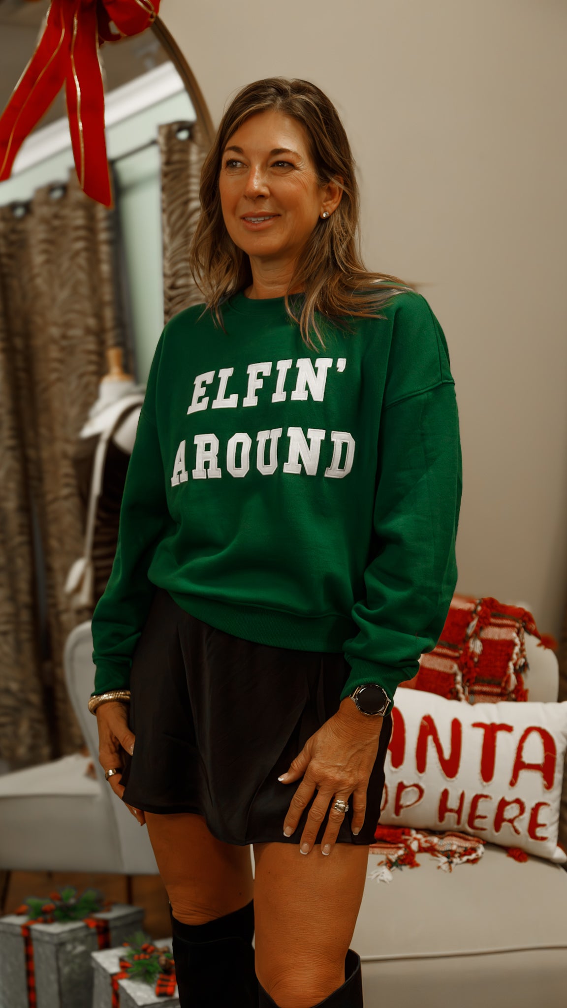 Mistletoe Elfin' Around Sweatshirt