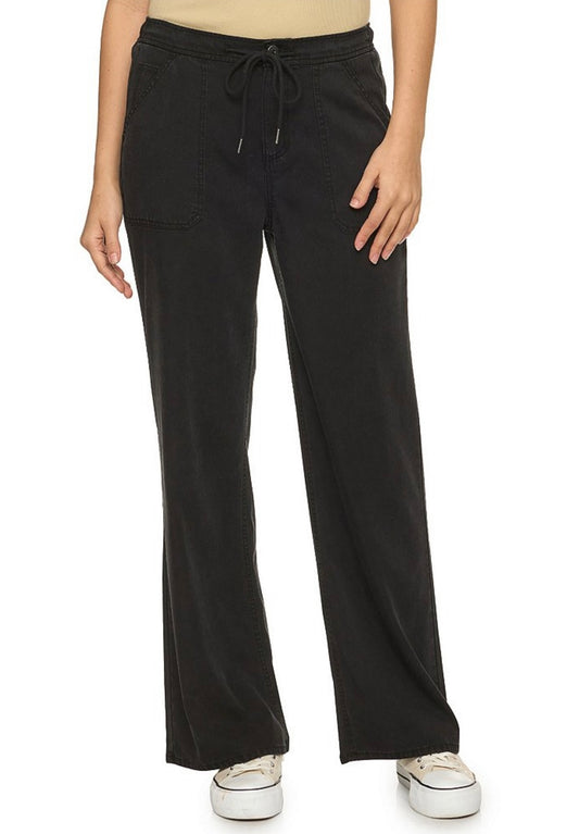 Black Bluffton Wide Leg Pant
